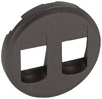 Лицевая панель Legrand Celiane для 2-м. розетки аудио графит картинка